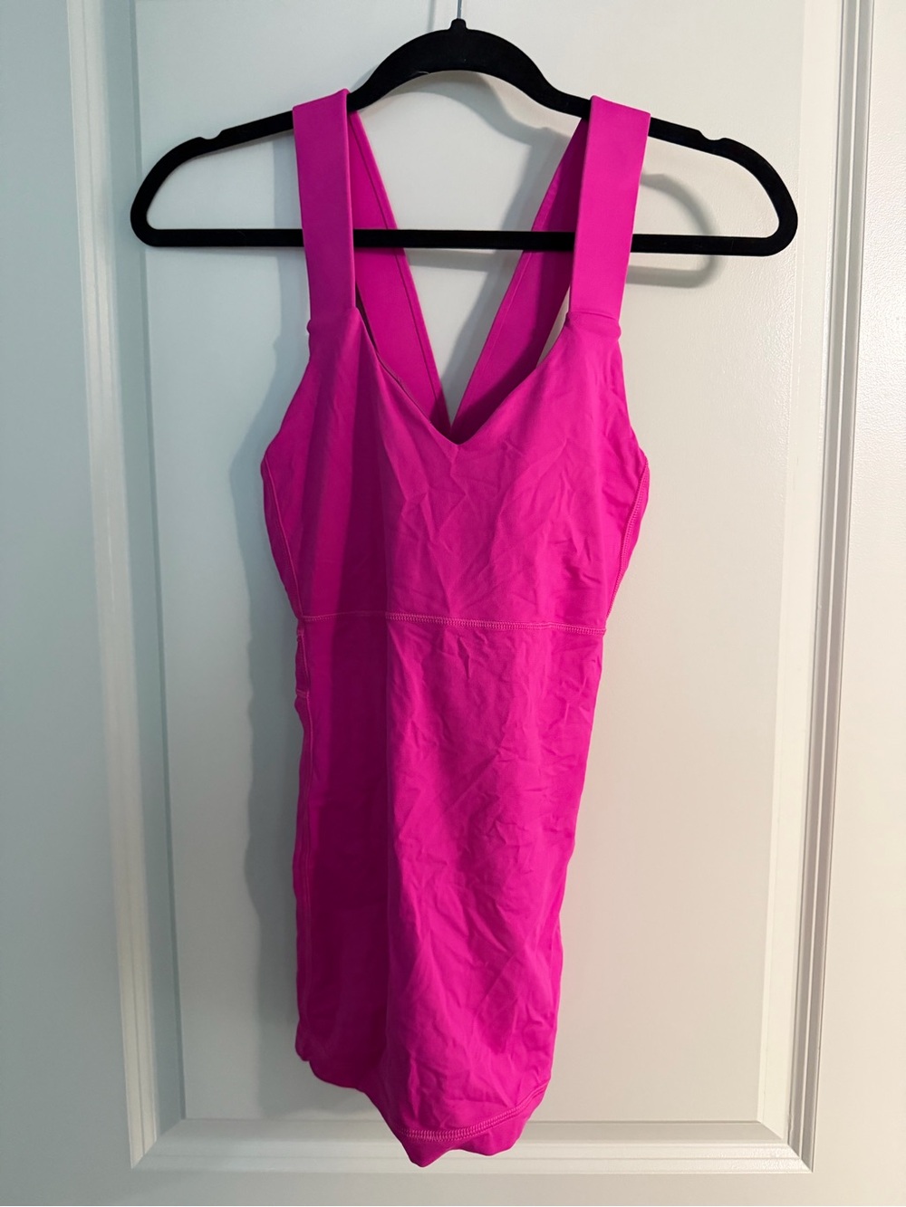 Women’s Hot Pink V-Neck Yoga Padded Top